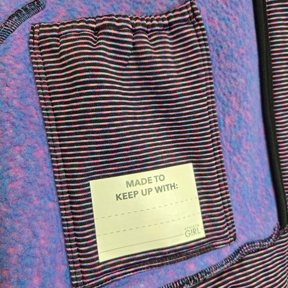 Athleta Girl Purple Space Dye Fearless Full-zip Hoodie Jacket Sz XXL/16 - Picture 11 of 12